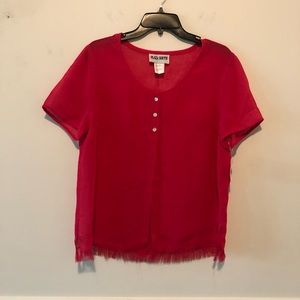 Plaza South Red SS Blouse